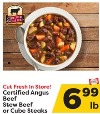Weis Markets Certified angus beef stew beef or cube steaks offer