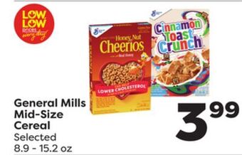 Weis Markets General mills mid-size cereal offer