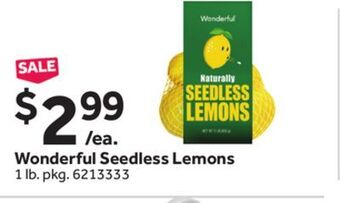 Stop&Shop Wonderful seedless lemons offer