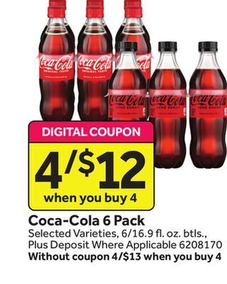Stop&Shop Coca-cola 6 pack offer