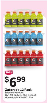 Stop&Shop Gatorade 12 pack offer