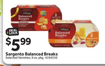 Stop&Shop Sargento balanced breaks offer