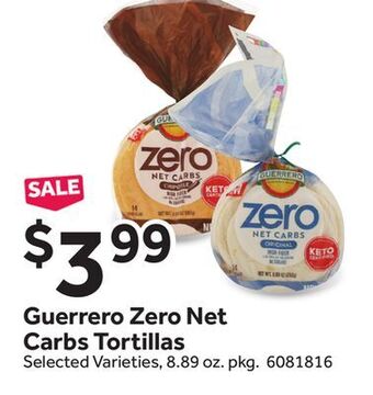 Stop&Shop Guerrero zero net carbs tortillas offer