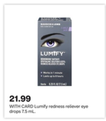 CVS Lumify redness reliever eye drops offer