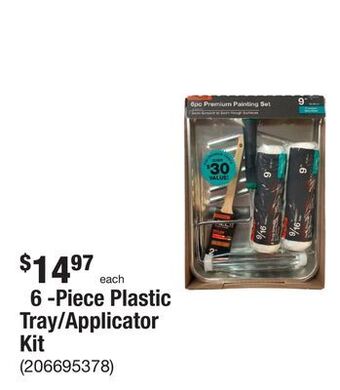 The Home Depot 6 -piece plastic tray/applicator kit offer