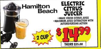 Ollie's Hamilton beach electric citrus juicer offer