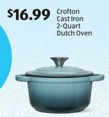 Aldi Crofton Cast Iron 2-Quart Dutch Oven offer