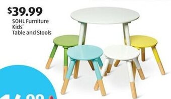 Aldi SOHL Furniture Kids' Table and Stools offer