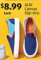 Aldi ALDI Canvas Slip-Ons offer