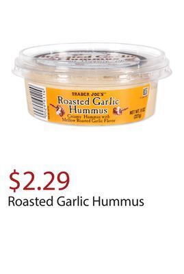 Trader Joe's Roasted garlic hummus offer