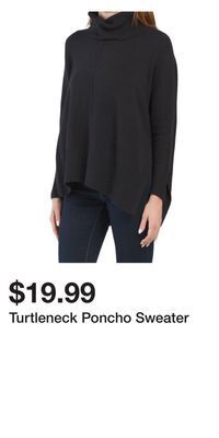 TJ Maxx Turtleneck poncho sweater offer