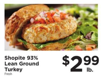 ShopRite 93% lean ground turkey offer