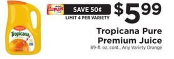 ShopRite Pure premium juice offer