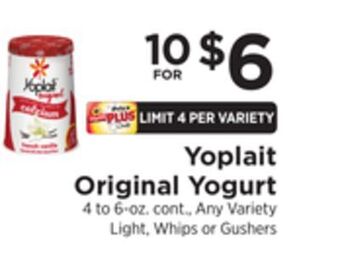 ShopRite Original yogurt offer