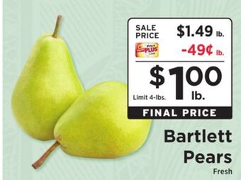 ShopRite Bartlett pears offer