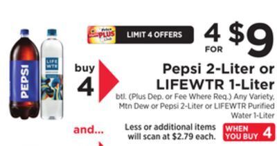 ShopRite 2-liter or 1-liter offer