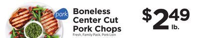 ShopRite Boneless center cut pork chops offer