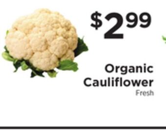 ShopRite Organic cauliflower offer