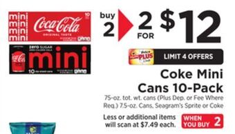 ShopRite Mini cans 10-pack offer