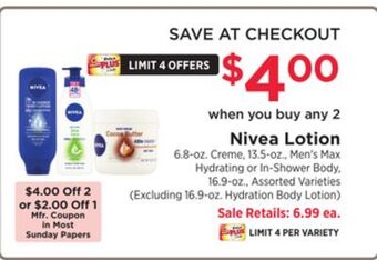 ShopRite Lotion offer