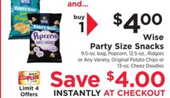 ShopRite Party size snacks offer