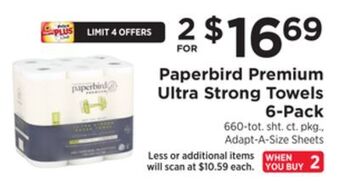 ShopRite Premium ultra strong towels 6-pack offer