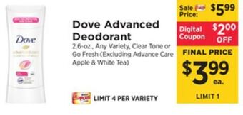 ShopRite Advanced deodorant offer