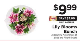 ShopRite Lily blooms bunch offer