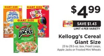 ShopRite Cereal giant size offer