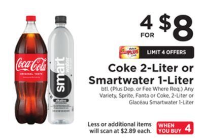 ShopRite 2-liter or 1-liter offer