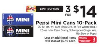 ShopRite Mini cans 10-pack offer