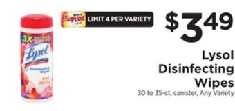 ShopRite Disinfecting wipes offer
