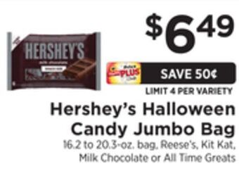 ShopRite Halloween candy jumbo bag offer