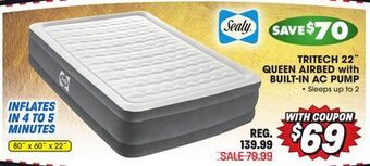 Big 5 Sealy 22 tritech airbed queen with built-in ac pump offer