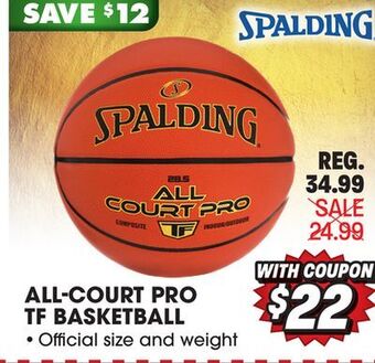 Big 5 Spalding all court pro tf basketball offer