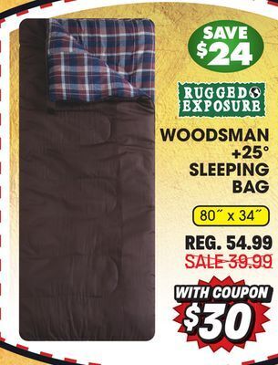 Big 5 Rugged exposure woodsman +25° sleeping bag offer