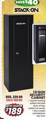 Big 5 Stack-on 10 gun security cabinet offer