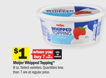 Meijer Meijer whipped topping offer