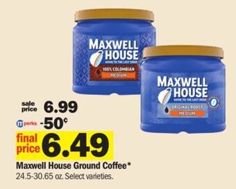 Meijer Maxwell house ground coffee offer