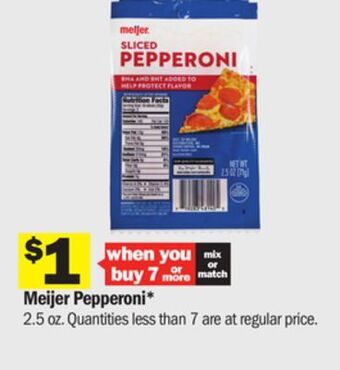 Meijer Meijer pepperoni offer