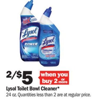 Meijer Lysol toilet bowl cleaner offer