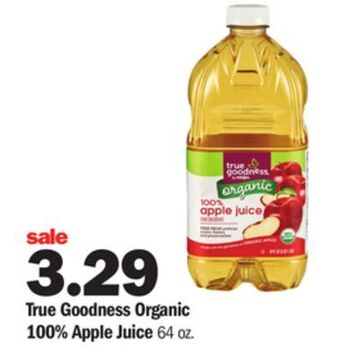 Meijer True goodness organic 100% apple juice offer