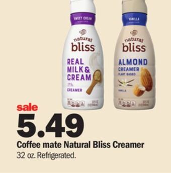 Meijer Coffee mate natural bliss creamer offer