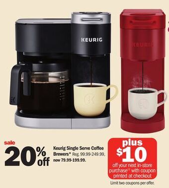 Meijer Keurig single serve coffee brewers offer
