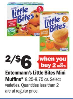 Meijer Entenmann's little bites mini muffins offer