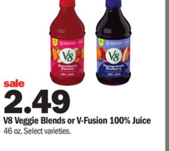 Meijer V8 veggie blends or v-fusion 100% juice offer
