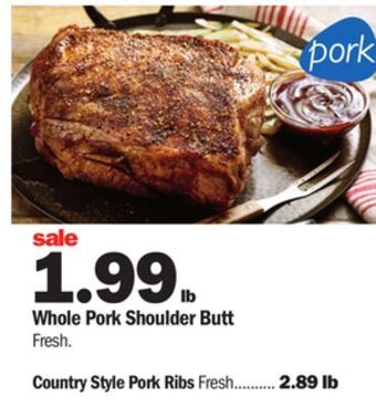 Meijer Whole pork shoulder butt offer
