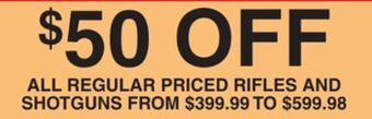 Dunham's Sports Regular priced rifles and shotguns offer