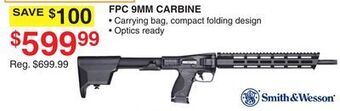 Dunham's Sports Smith & wesson fpc 9mm carbine offer