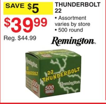 Dunham's Sports Remington thunderbolt 22 offer